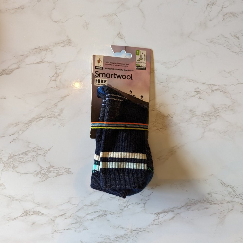 W'S HIKE LIGHT CUSHION TUBE STRIPE CREW SOCKS
